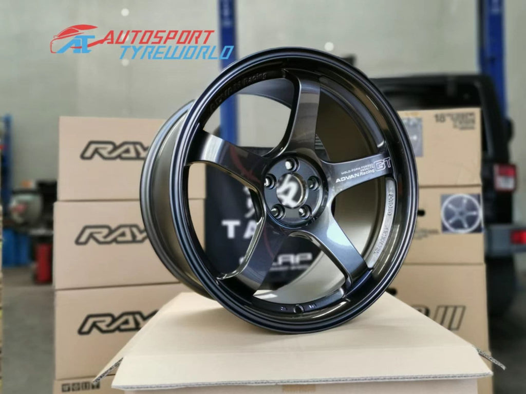 Yokohama Advan Racing GT Premium Version - Dark Bronze Metallic + Machining Logo
