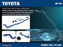 Load image into Gallery viewer, Front Sway Bar Subaru, Toyota, 86, Brz, FRS, ZC6, ZN6, FT86/FRS, ZN6/ZC6