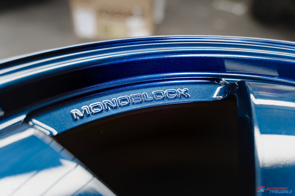 Rays TE37SL 18X9.5, +22, 5X114.3 Mag Blue (Custom)