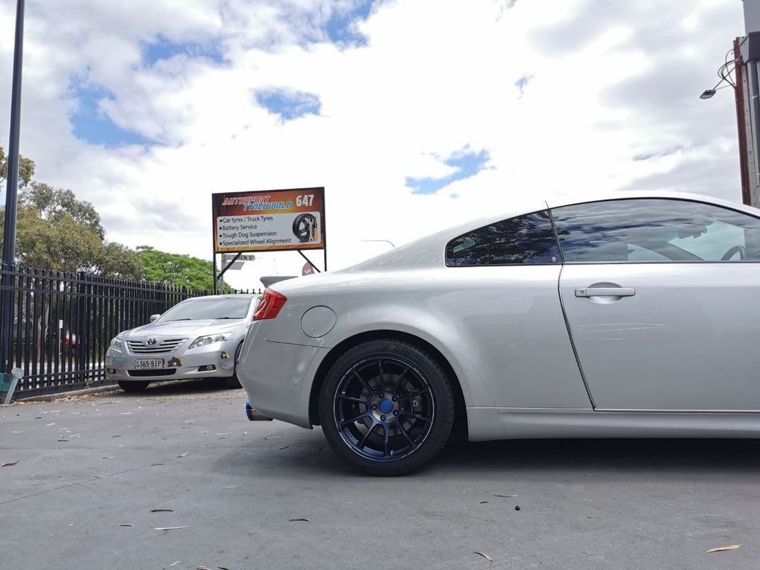 Nissan 350GT 18x9.5 +21 18x10.5 +14 ZE40 Setup
