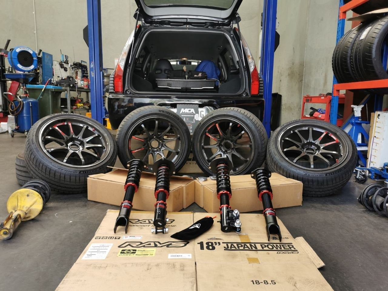 Mitsubishi Colt Ralliart Alignment After MCA Red Coilovers Adelaide