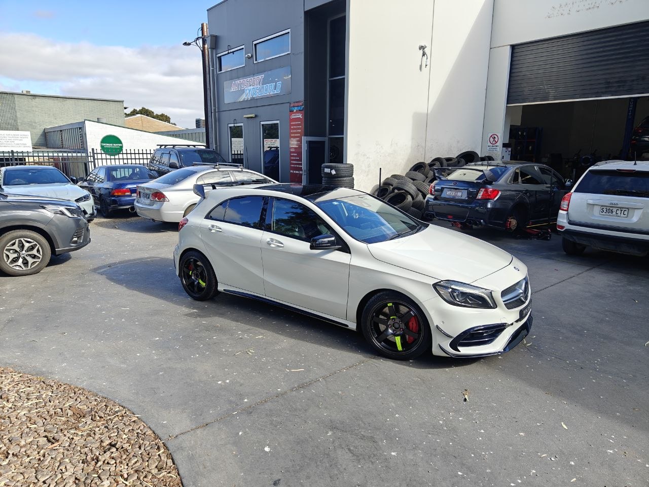 Mercedes A45 RAYS Wheels Continental Tyres Adelaide Performance Package