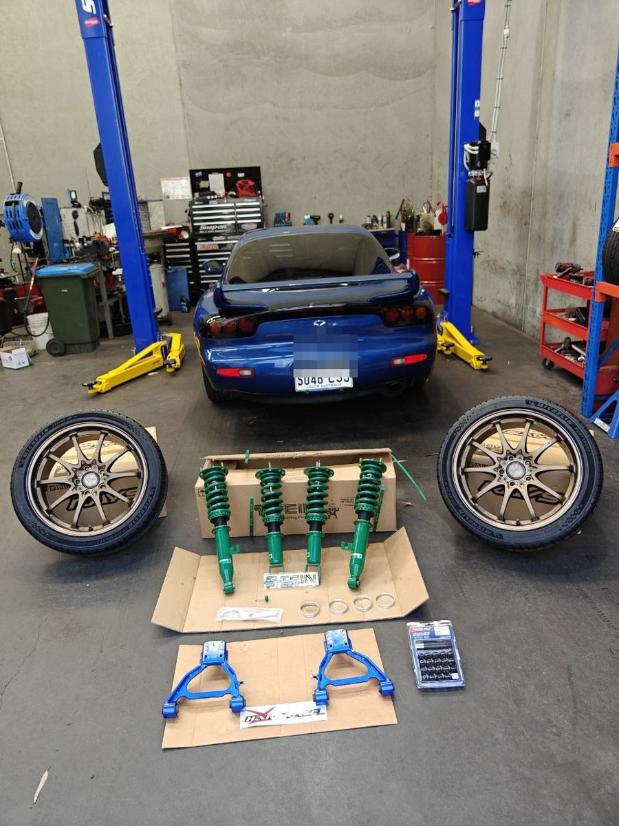 Mazda RX-7 RAYS CE28SL Michelin PS5 TEIN Flex Z Fitment Adelaide