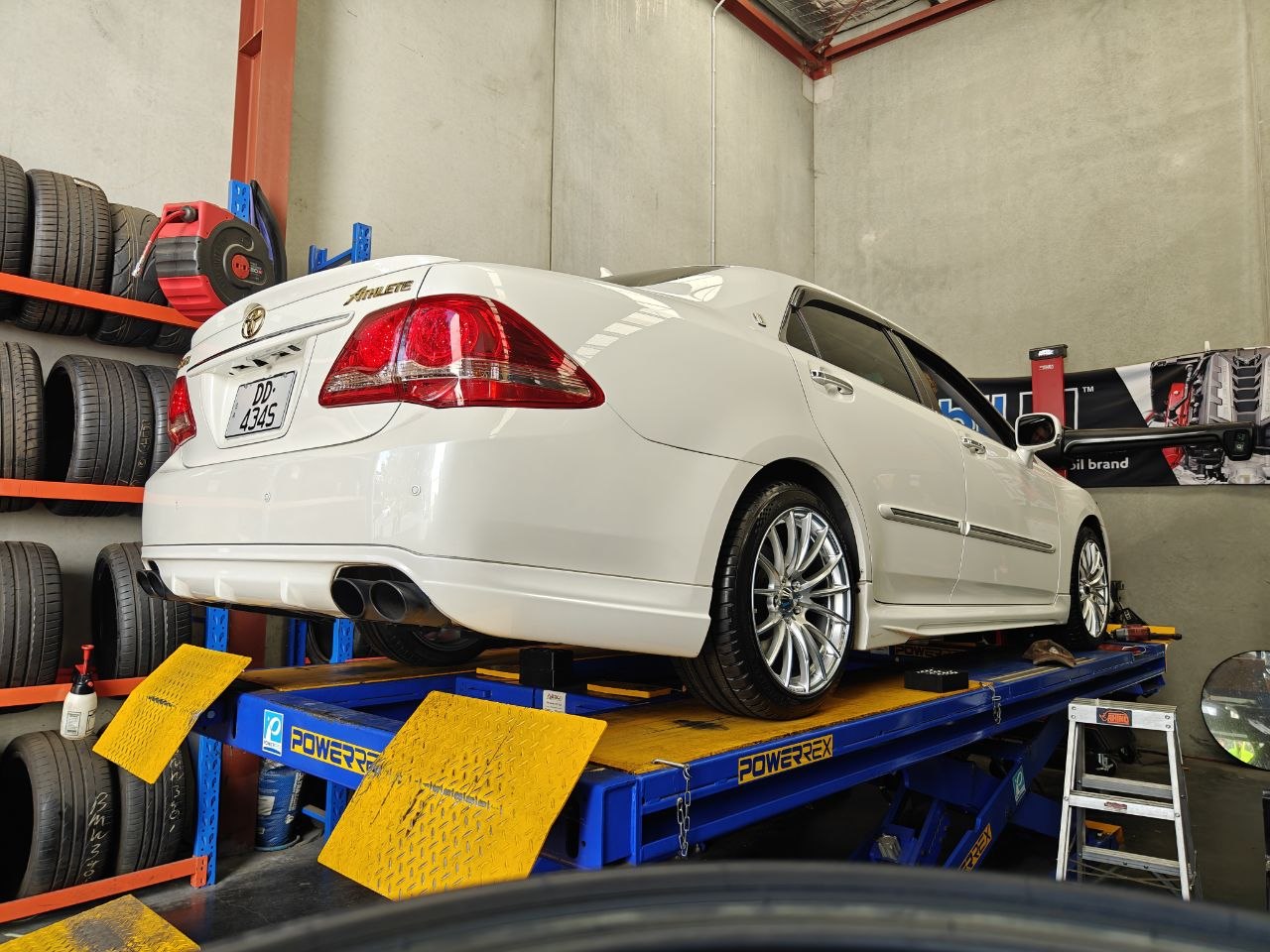 Toyota Crown Athlete Four-Wheel Alignment After WedsSport SA-72R Fitment Adelaide