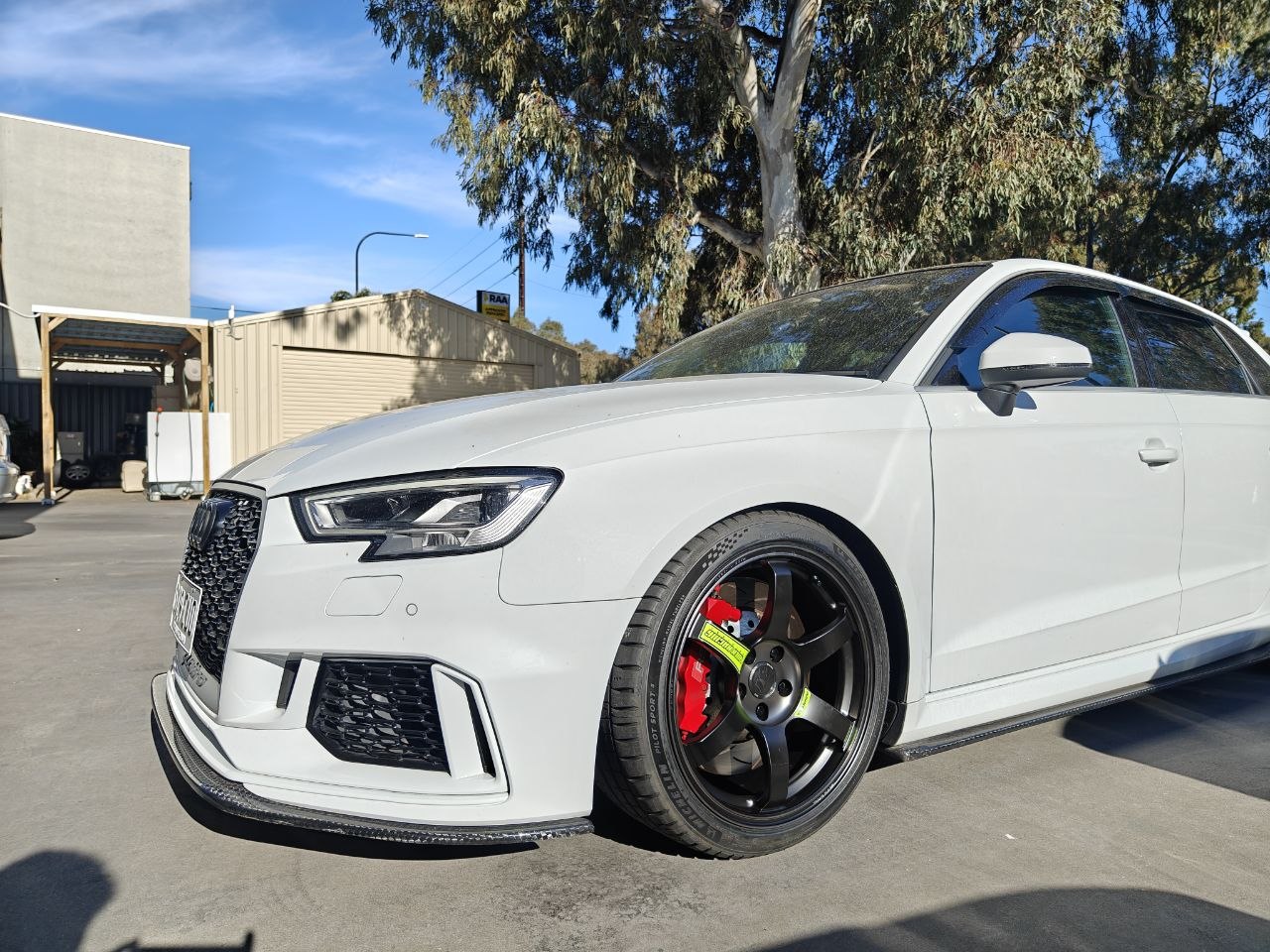 Audi RS3 RAYS TE37SAGA SL M-Spec and Michelin PS5 Fitment Adelaide