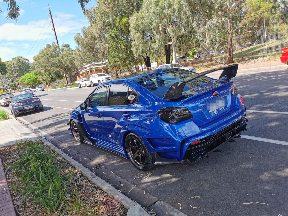 Subaru WRX Wide Wheel Fitment 18x9.5 +12 and 265/35R18 Adelaide