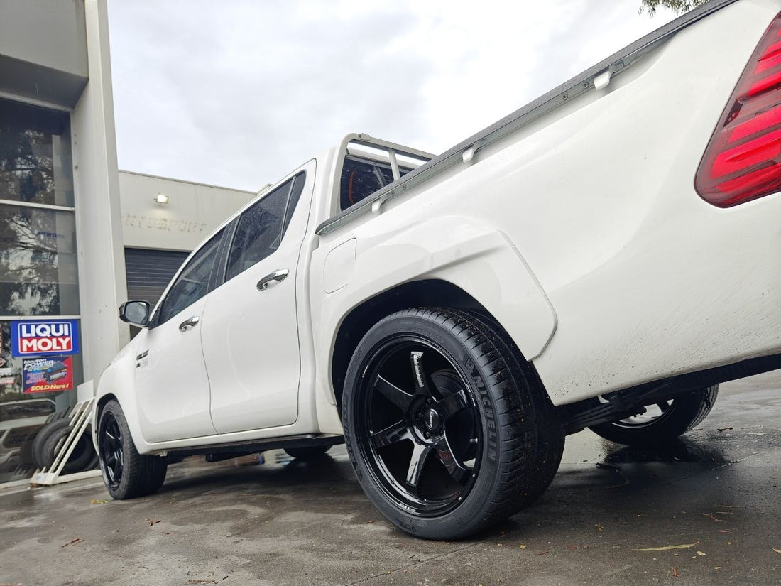 Toyota Hilux Staggered TE37ULTRA Clearance Check Adelaide