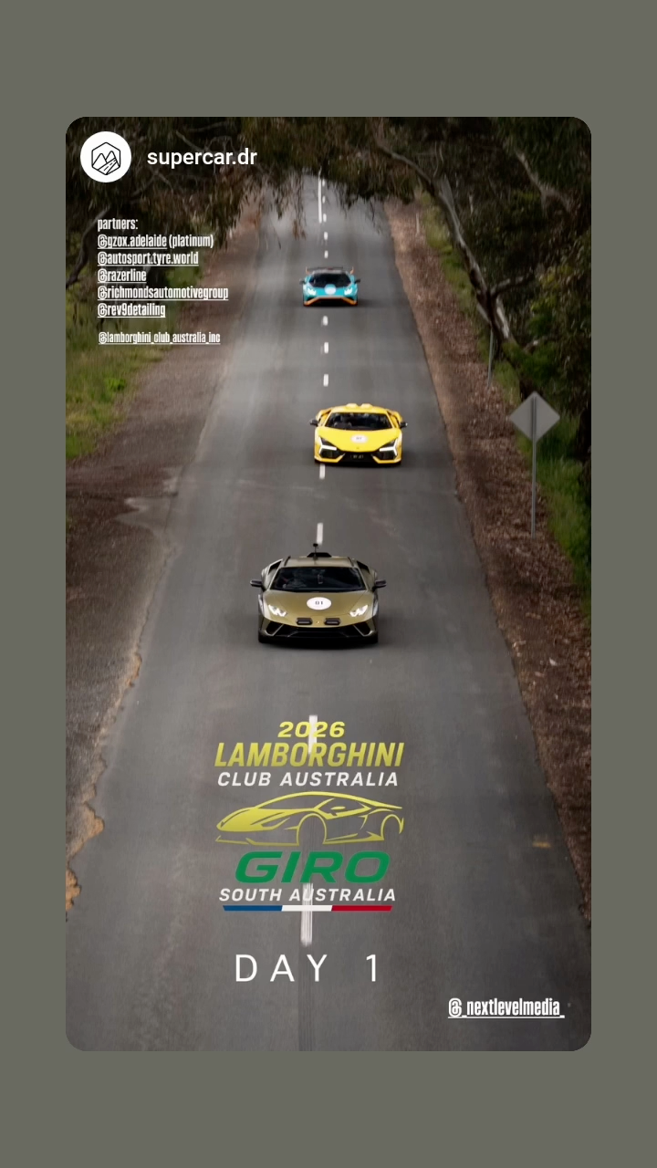 2026 Lamborghini Club Australia Giro South Australia Day 1