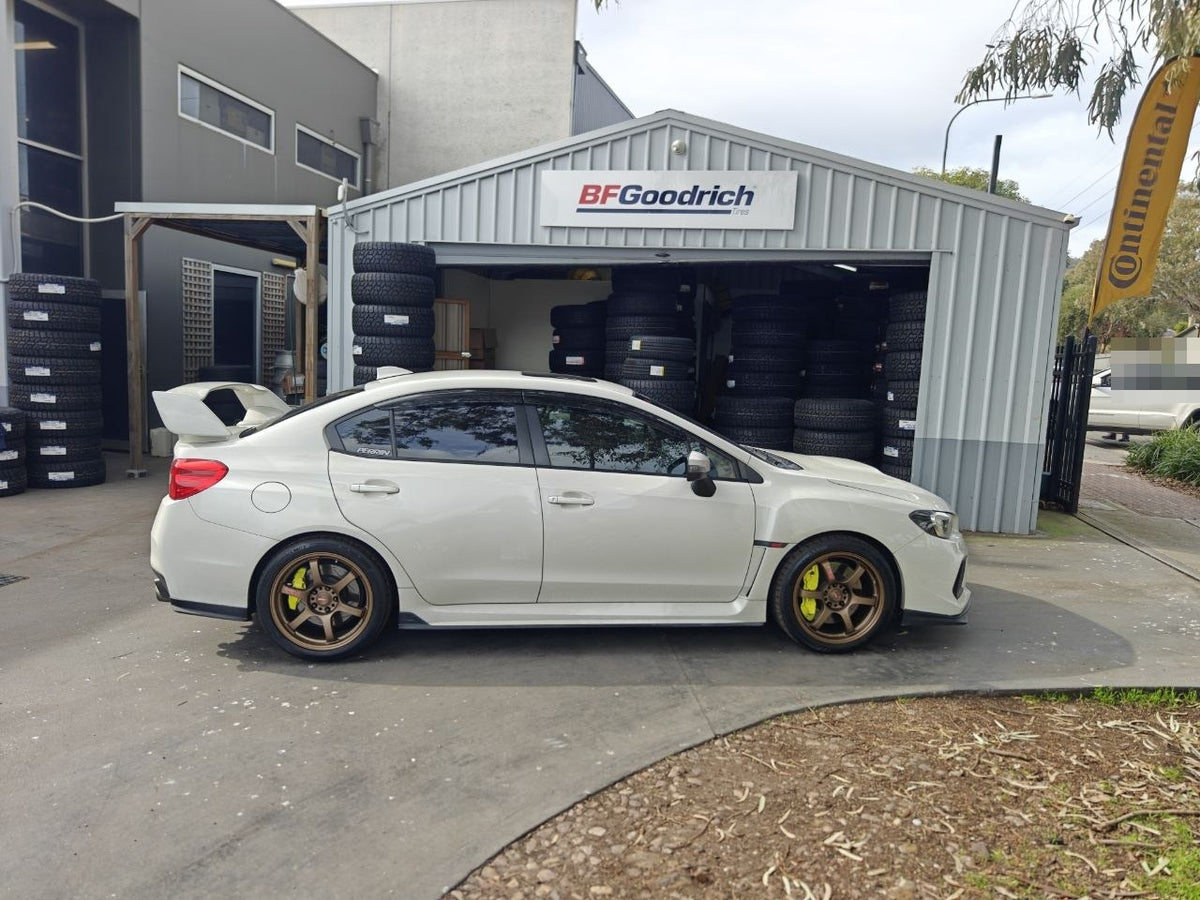 Subaru STI Road Tyre Upgrade with Continental MaxContact MC7 Adelaide