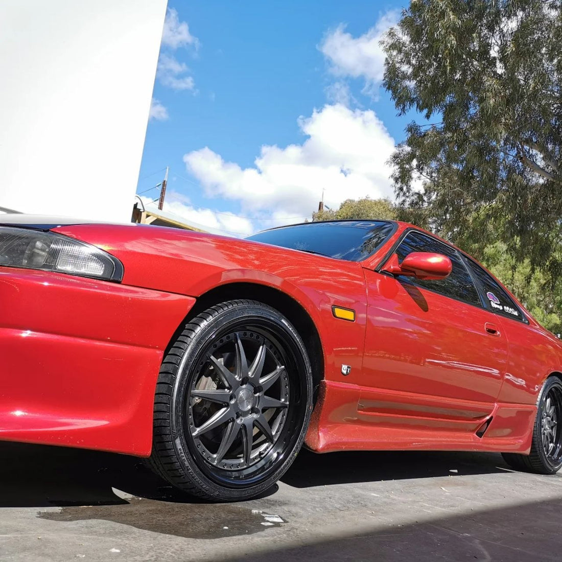 Nissan R33 Skyline Front Wheel Winrun Tyre Close-Up Adelaide