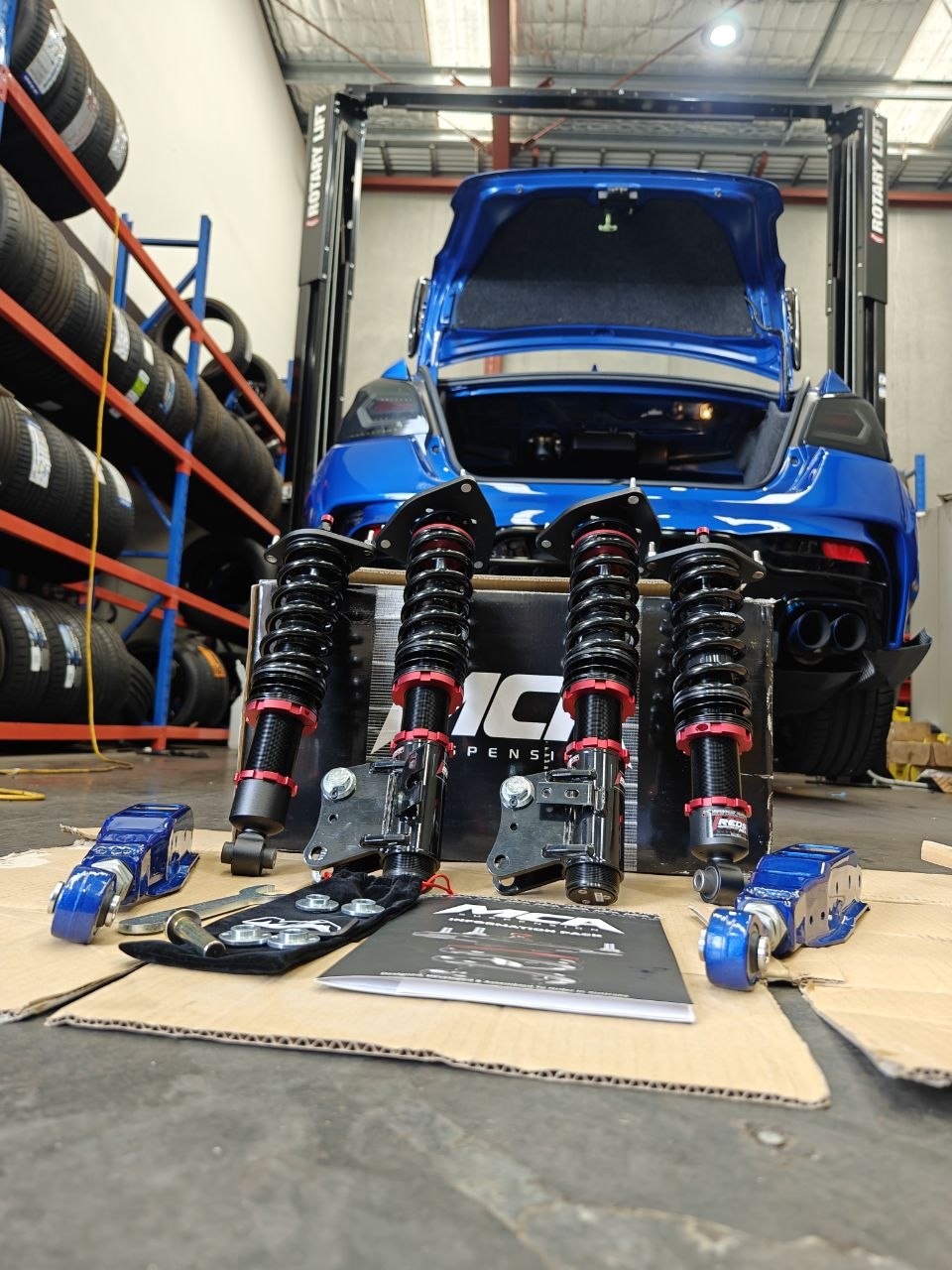 Subaru WRX MCA Red TE37V PS5 Performance Package Adelaide