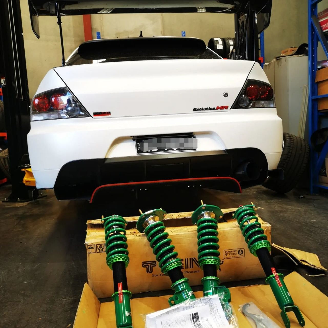 Evo 8 MR Four-Wheel Alignment After TEIN Flex Z Coilovers