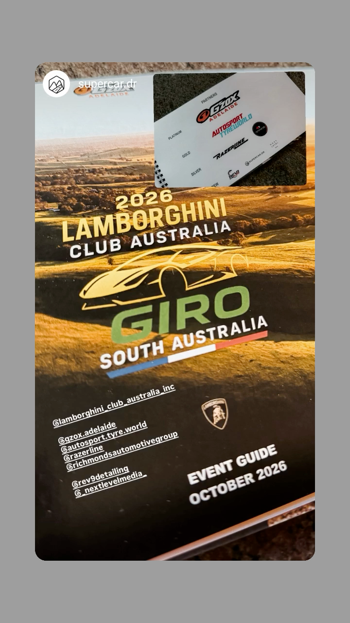 2026 Lamborghini Club Australia Giro South Australia