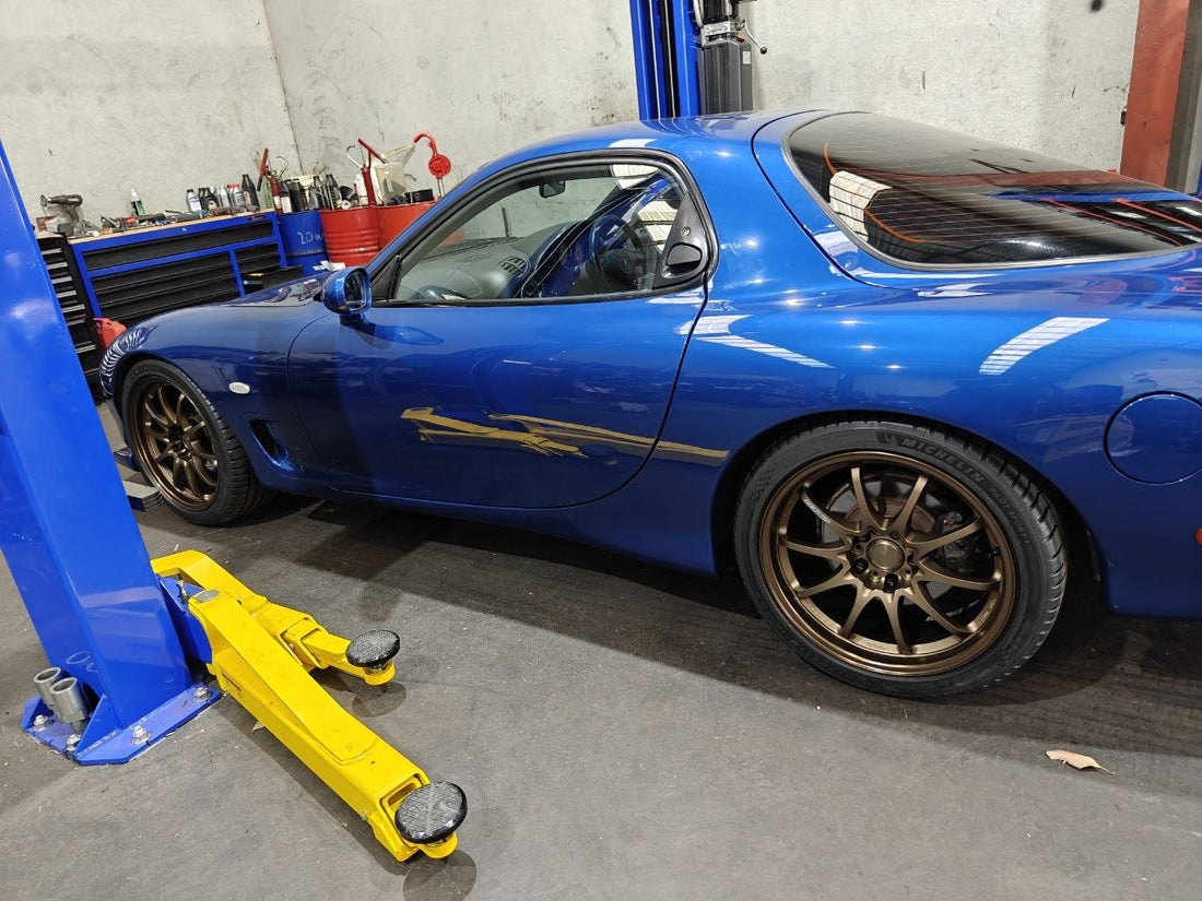 Mazda RX-7 Four-Wheel Alignment After Wheels Tyres and Coilovers Adelaide