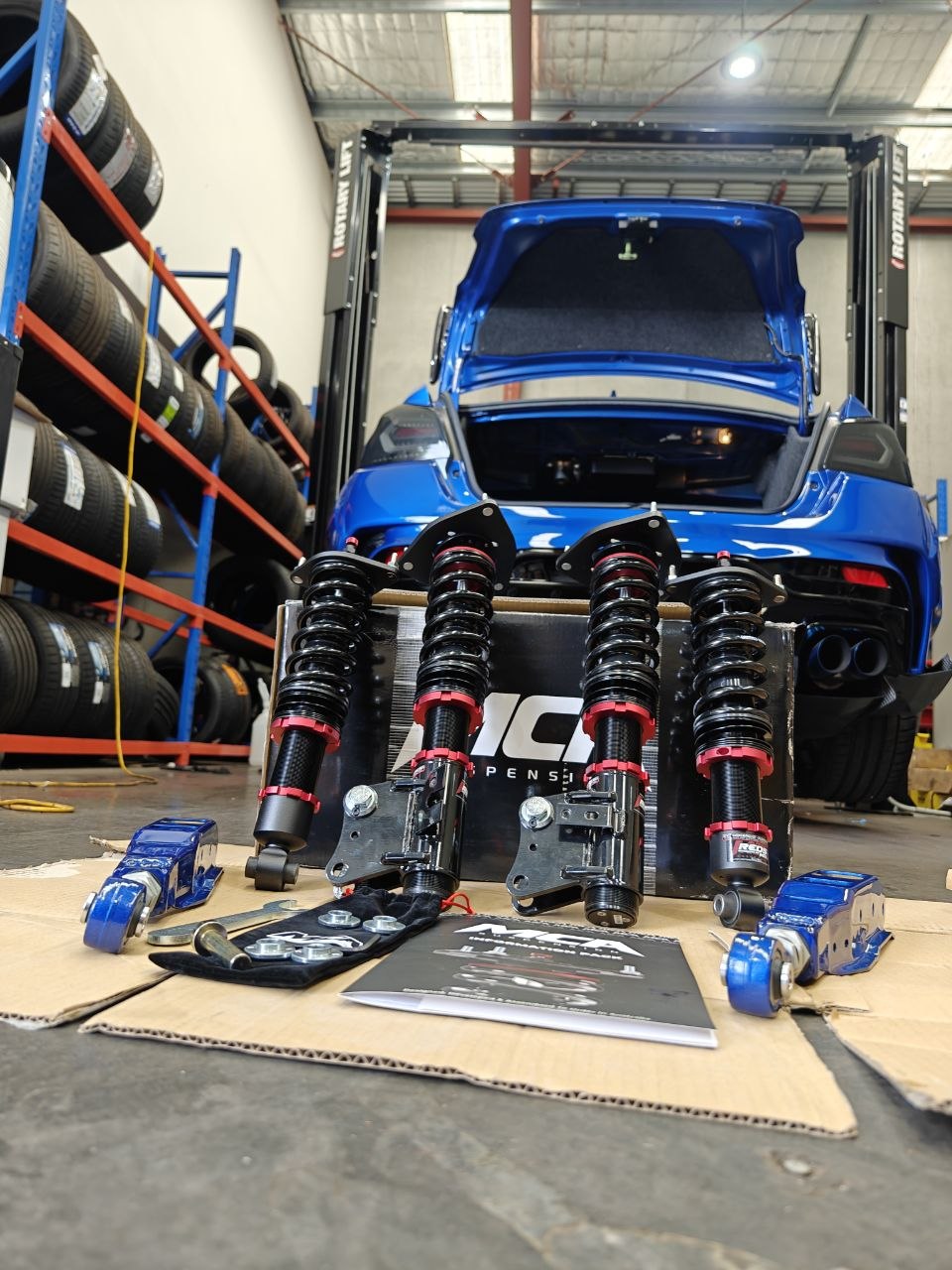 MCA Red Coilovers for Subaru WRX VA Adelaide