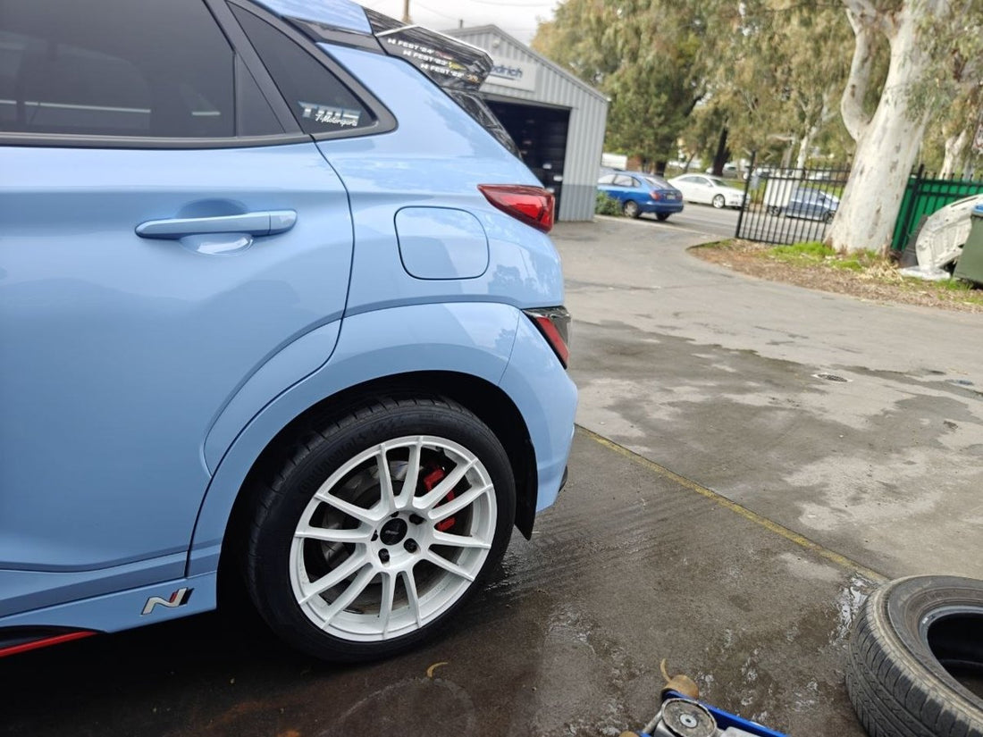 RAYS 57XR for Hyundai KONA: 18x8.5 +45 Adelaide Fitment Notes
