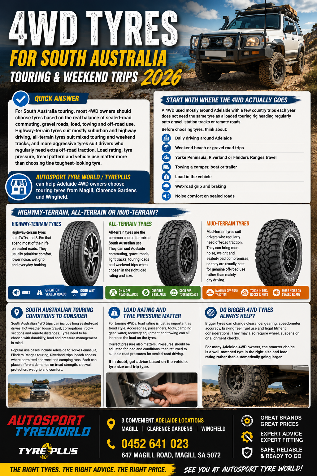 4WD Tyres for South Australia Touring and Weekend Trips 2026