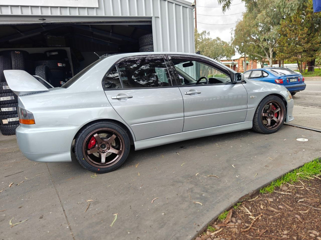 255/40R17 Yokohama ADVAN AD09 on a Mitsubishi EVO in Adelaide