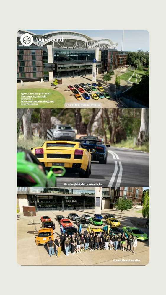 2026 Lamborghini Giro Day 1 Adelaide Gathering