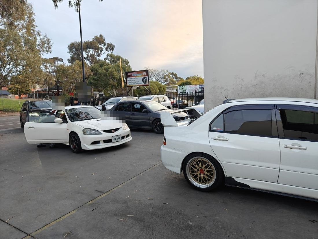 Mitsubishi Lancer Evolution VIII Four-Wheel Alignment After BBS LM Fitment Adelaide