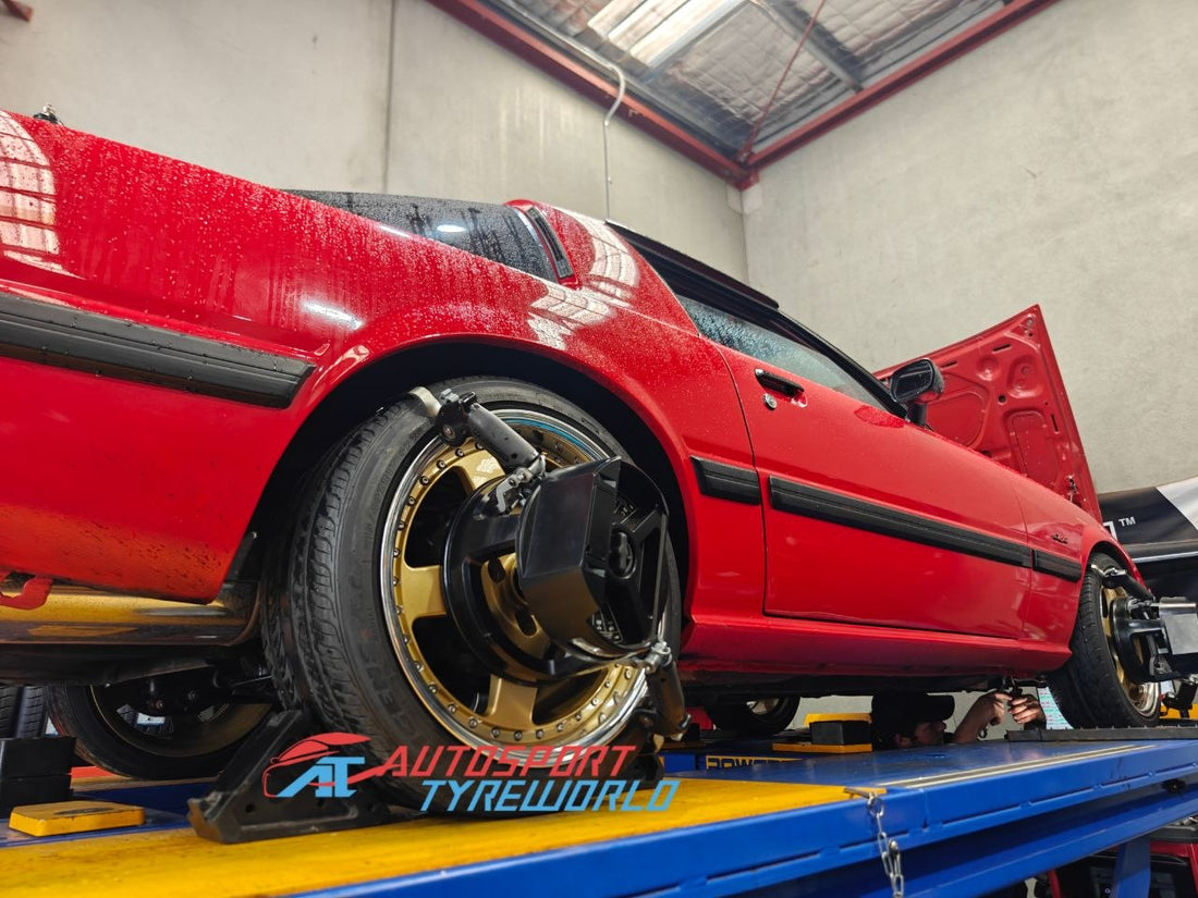 Mazda RX-7 Four-Wheel Alignment After Yokohama AD09 205/45R17 Fitment