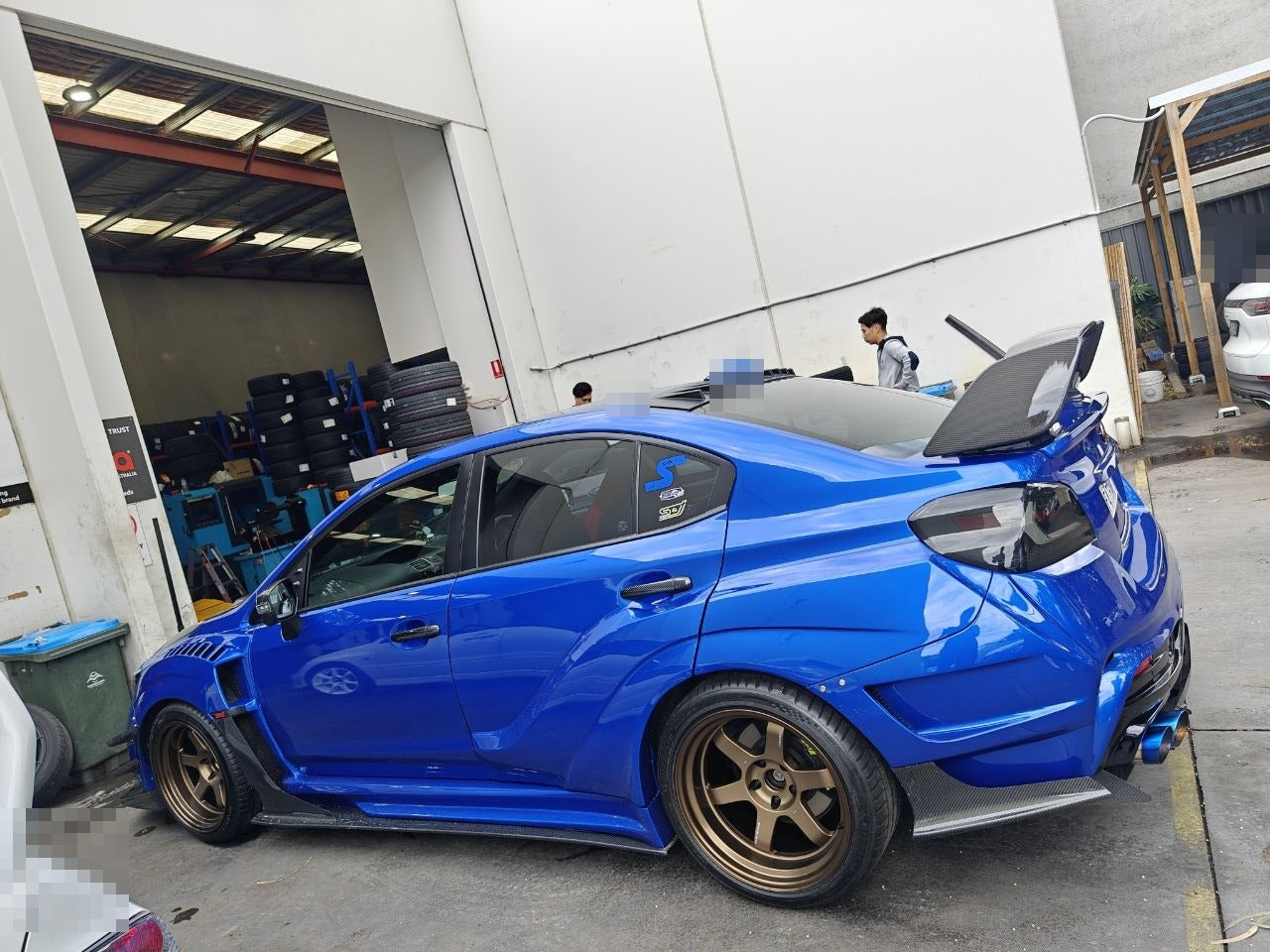Subaru WRX STI VA Rays TE37V and Michelin PS4 Fitment Adelaide