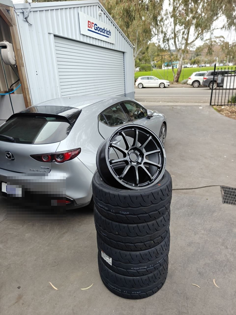 Mazda 3 BP Four-Wheel Alignment After RAYS 57NR and AD09