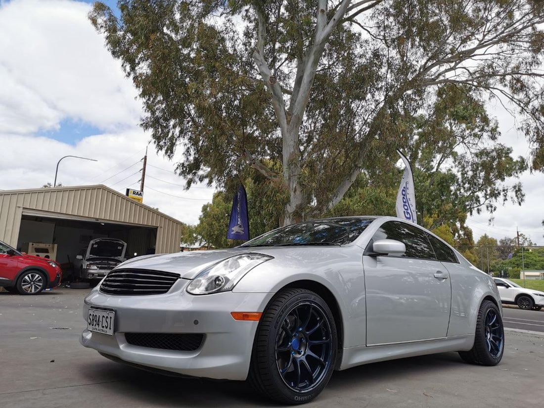 V35 Nissan Skyline 350GT Staggered ZE40 Wheels Adelaide