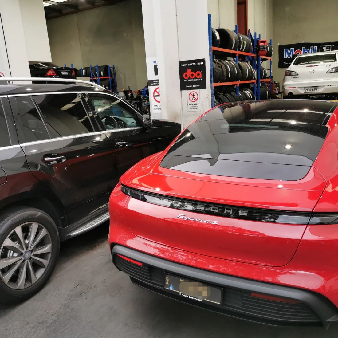 Porsche Taycan 4S Four-Wheel Alignment After Michelin Tyres Adelaide