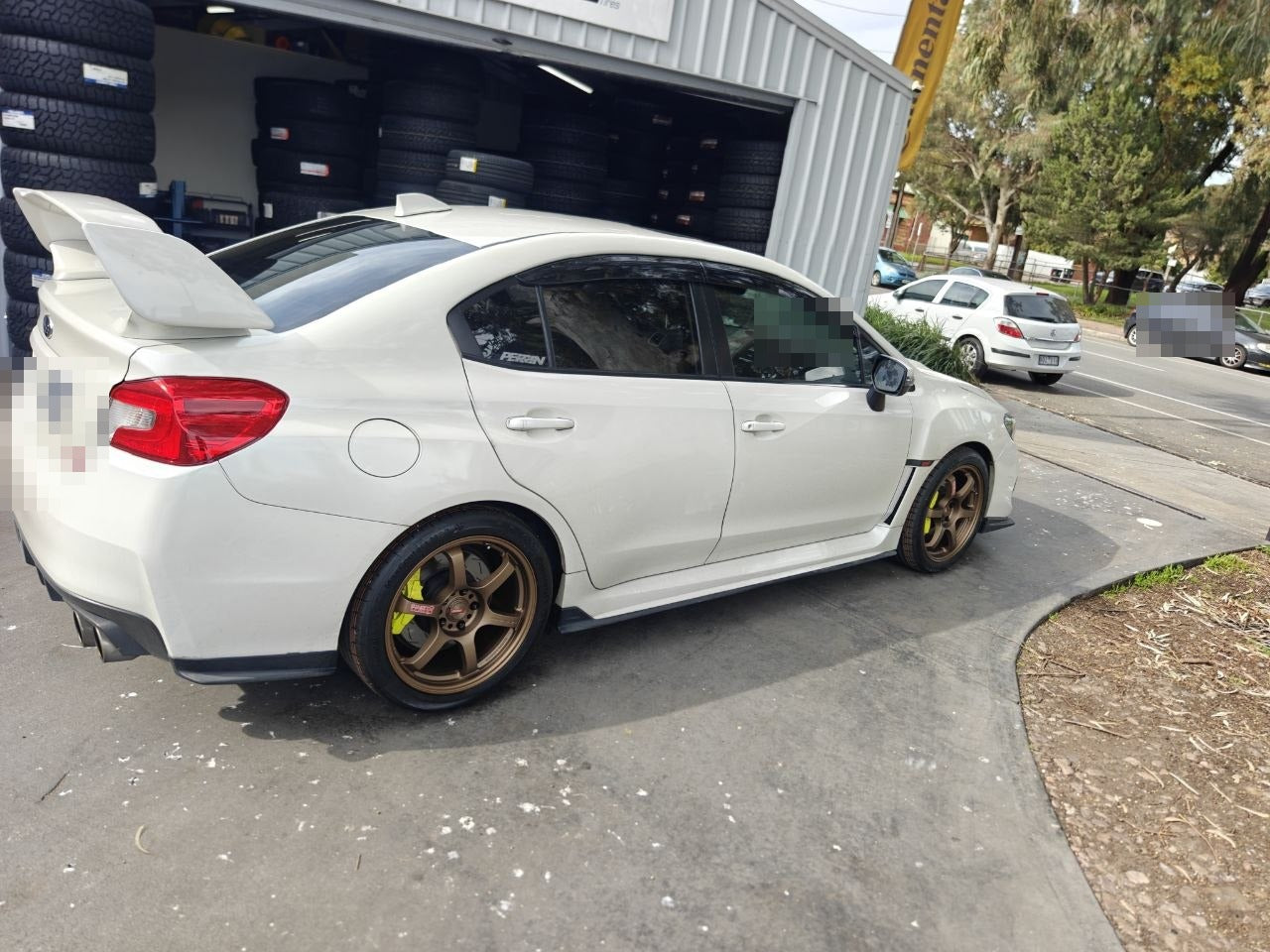 Subaru STI Wheel Balance and Alignment After RAYS 57DR Fitment