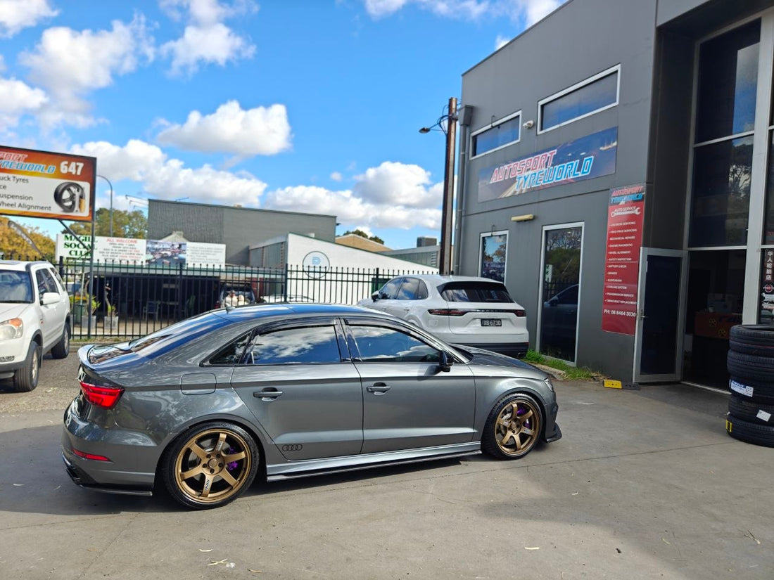 Audi RS3 Four-Wheel Alignment After RAYS Wheels and Michelin PS4S