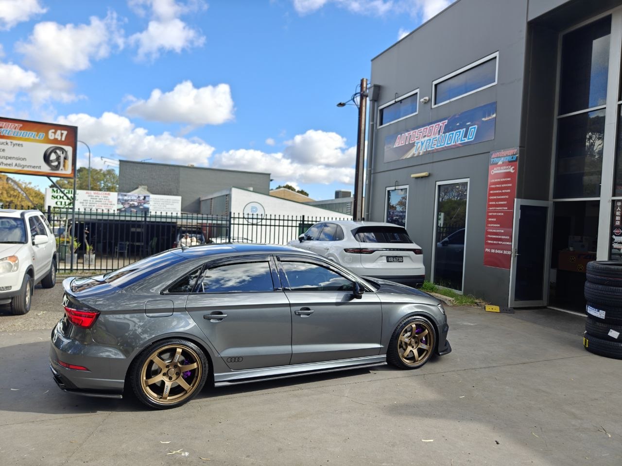 Audi RS3 Four-Wheel Alignment After RAYS Wheels and Michelin PS4S