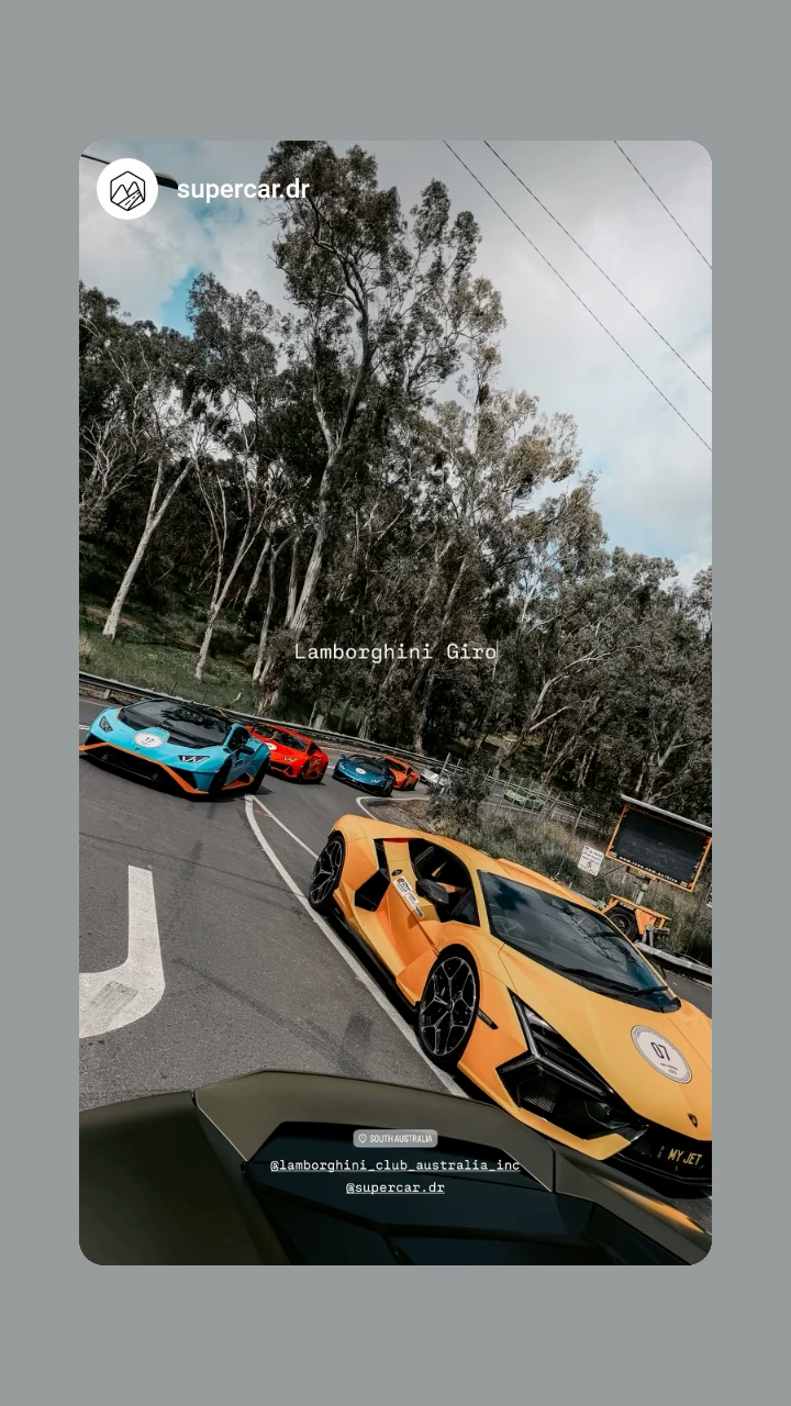 2026 Lamborghini Giro South Australia Day 1 Convoy