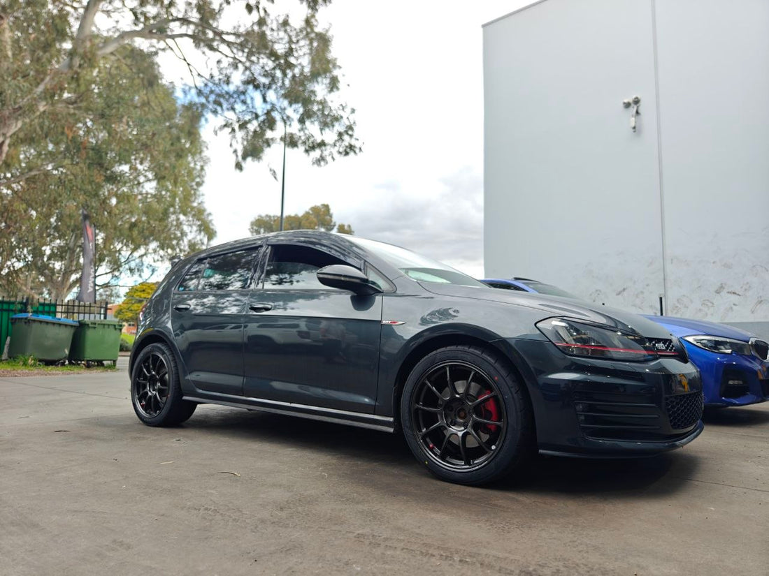 VW Golf GTI RAYS ZE40 and Yokohama AD09 Wheel Tyre Upgrade in Magill