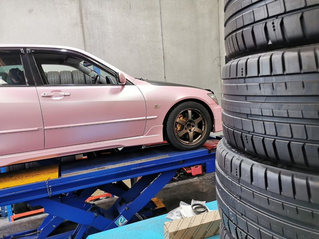 Lexus IS200 Four-Wheel Alignment After Coilovers and Wheels