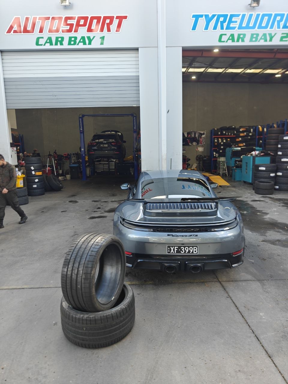 Porsche 911 Carrera GTS Rear Tyre Replacement in Magill