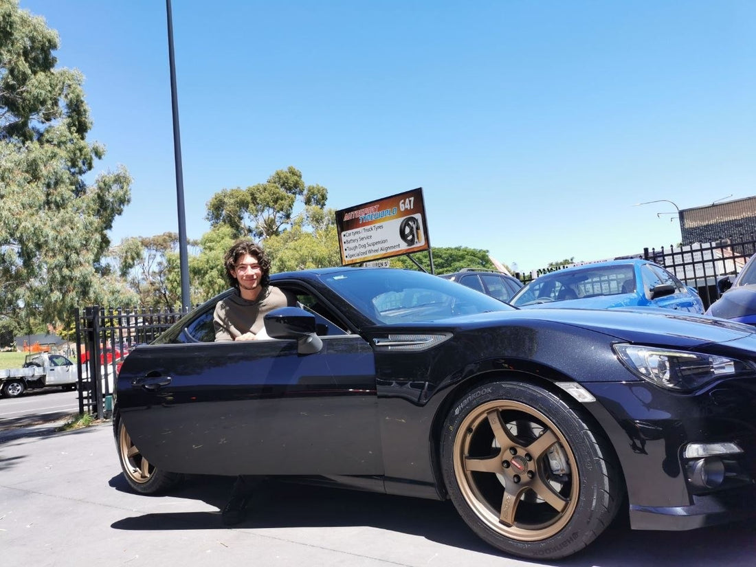 Subaru BRZ RAYS 57DR Sakura Pink and Michelin PS4 Adelaide