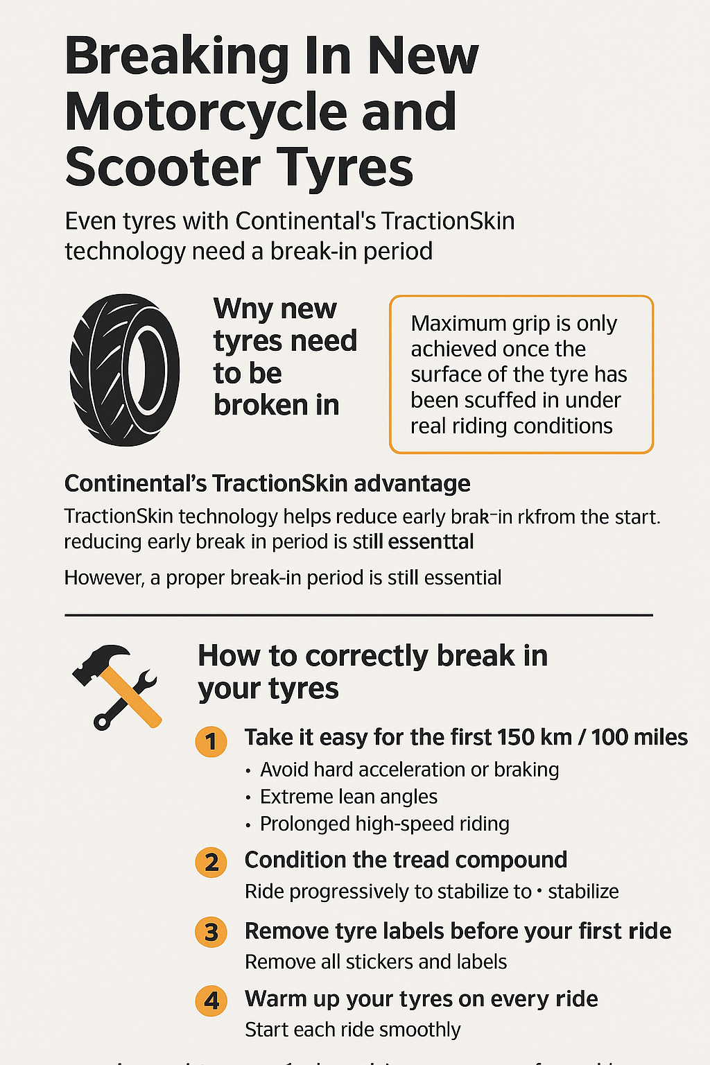 Breaking In New Motorcycle and Scooter Tyres