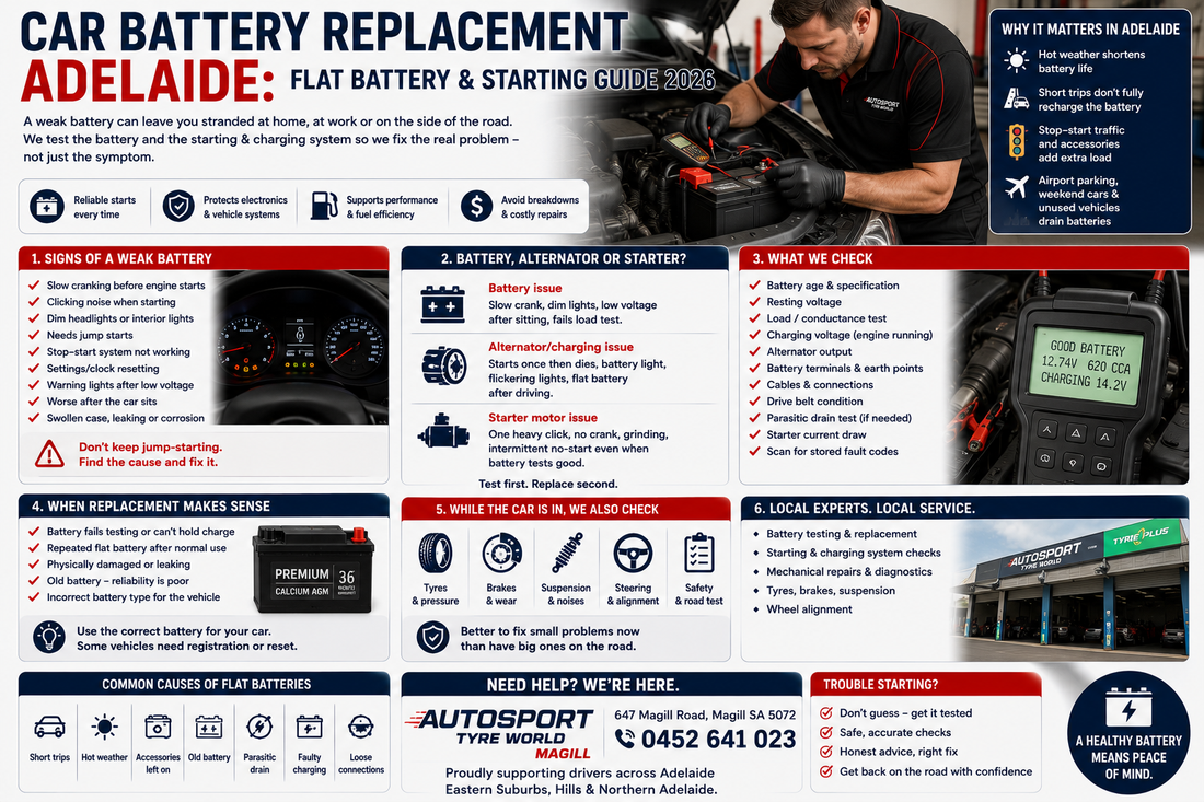 Car Battery Replacement Adelaide: Flat Battery And Starting Guide