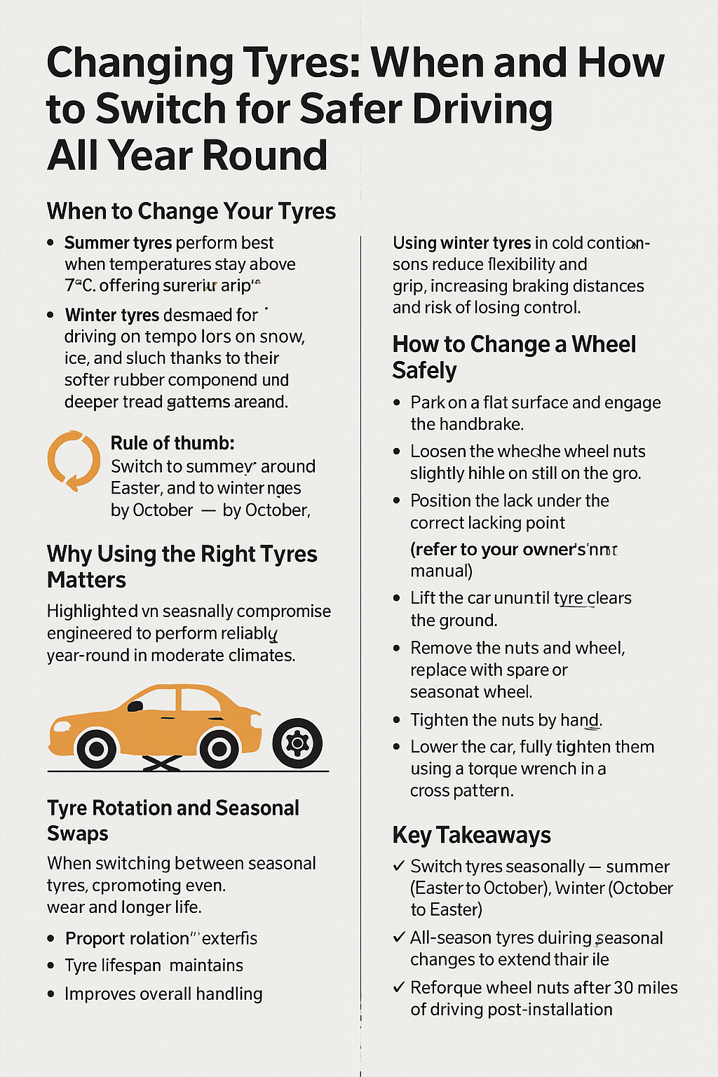 Changing Tyres: When and How to Switch for Safer Driving All Year Round
