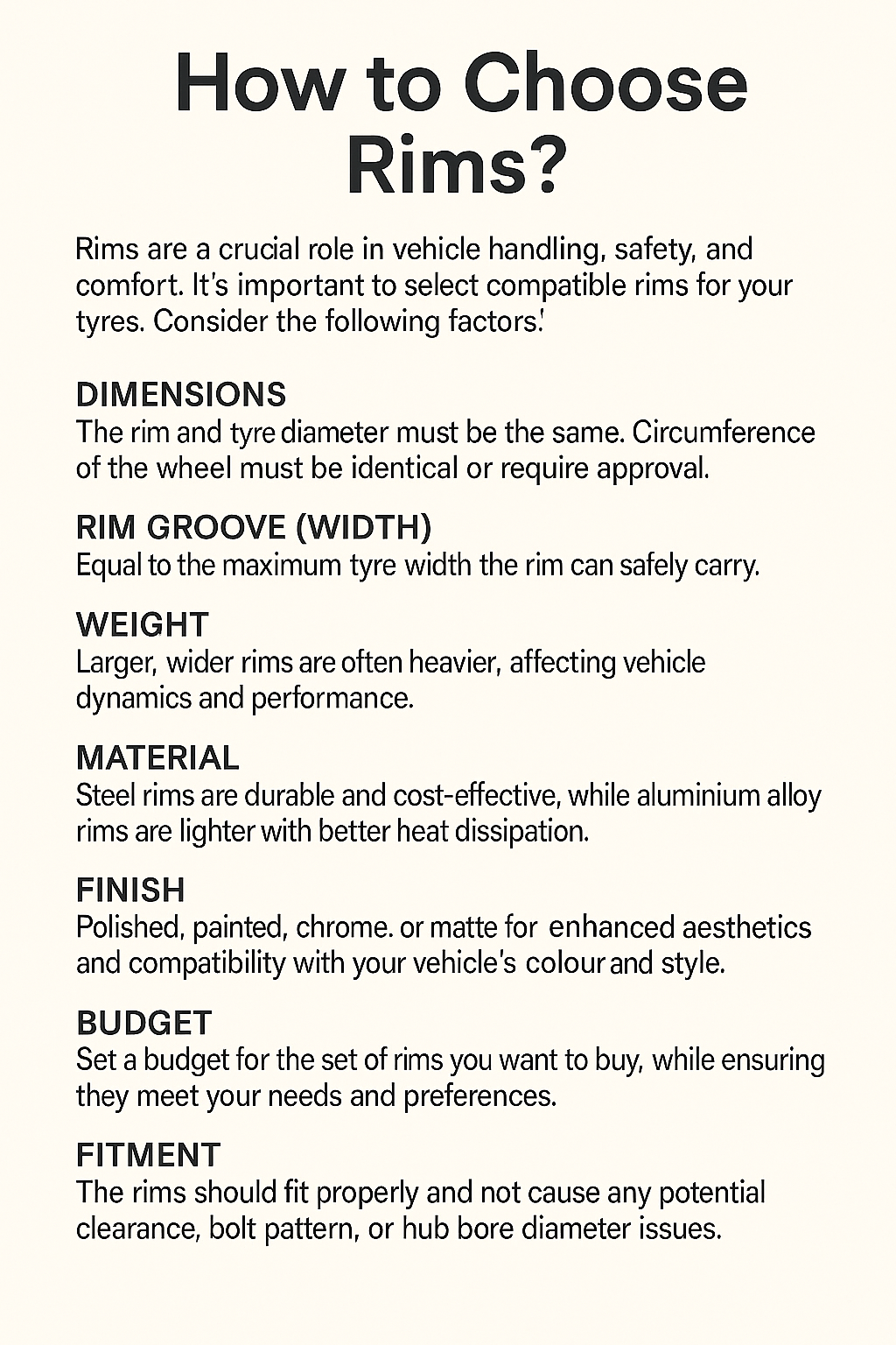 How to Choose Rims?