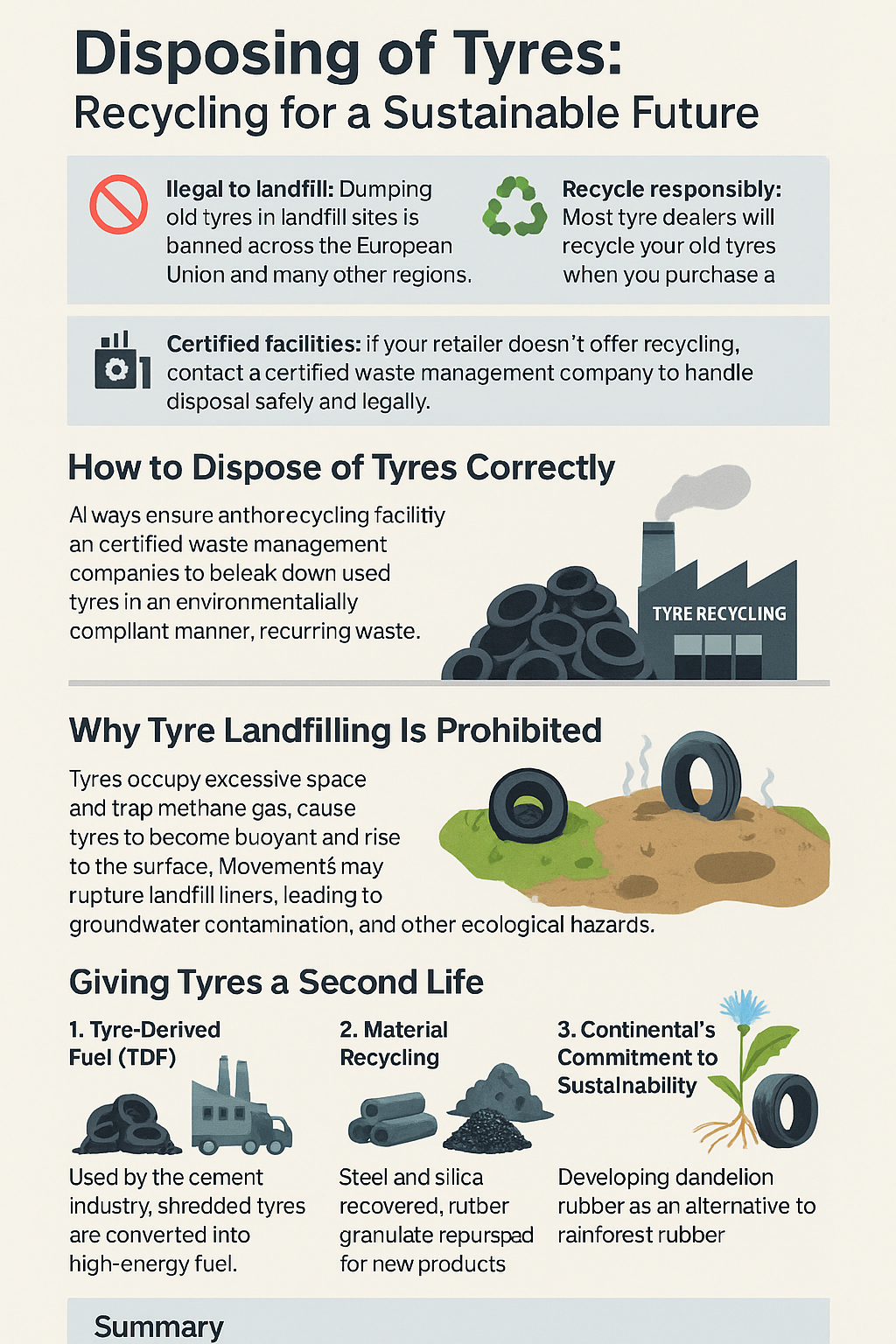 Disposing of Tyres: Recycling for a Sustainable Future