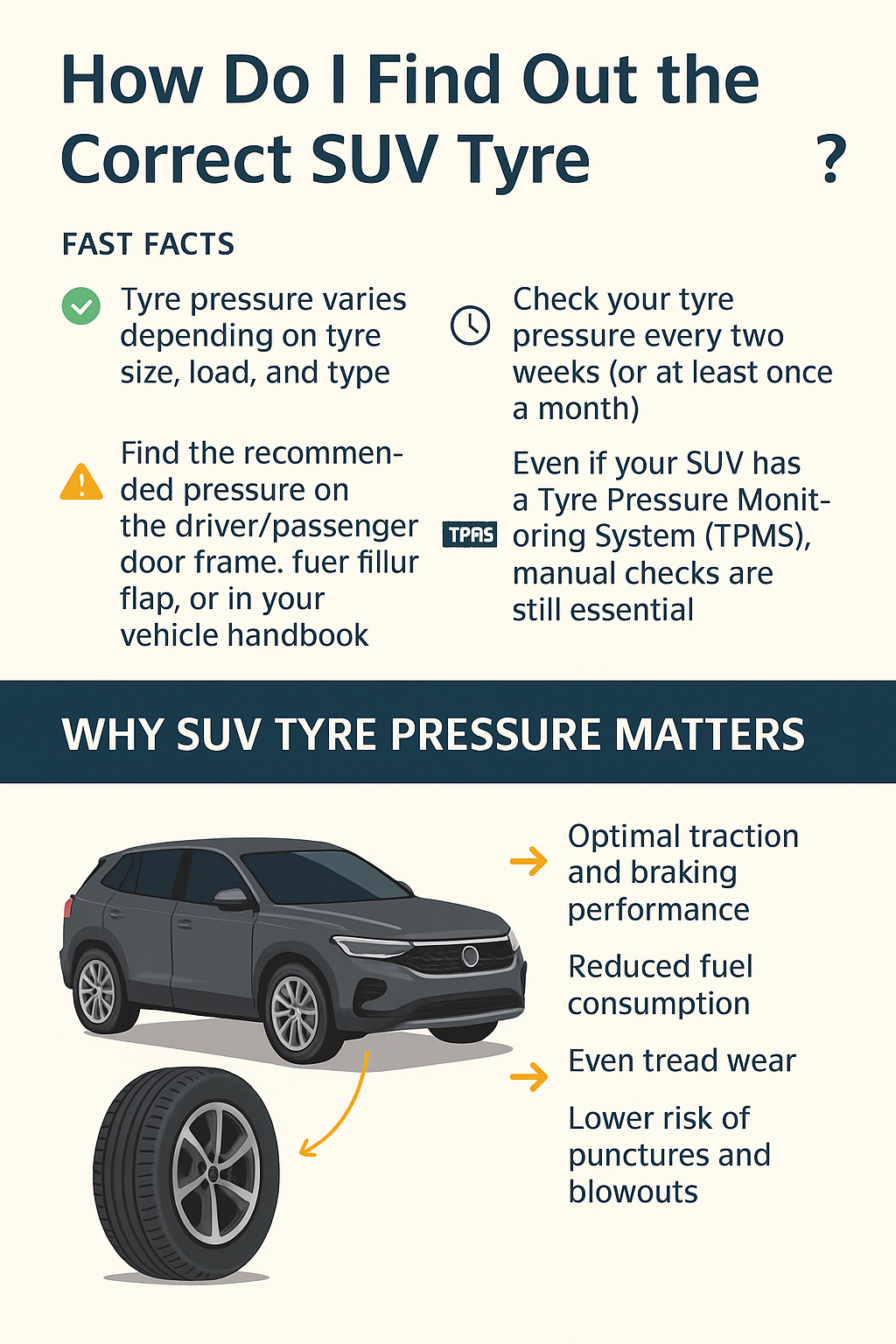 How Do I Find Out the Correct SUV Tyre Pressure?