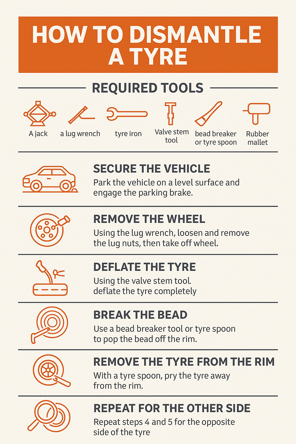 How to Dismantle a Tyre?