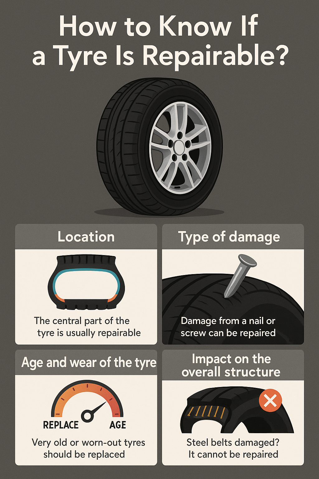How do I know if a Tyre is Repairable?