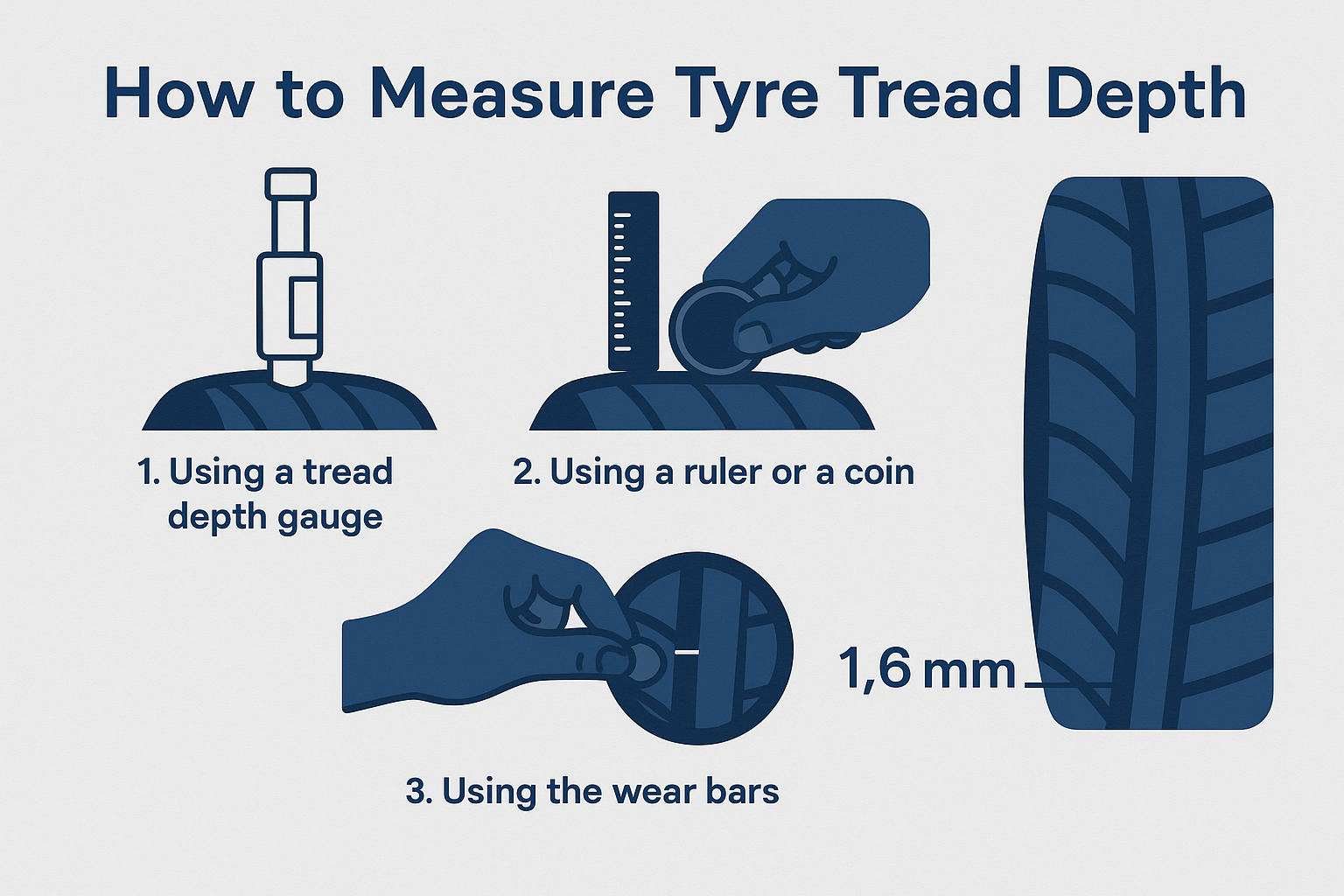 How to measure Tyre Tread Depth?