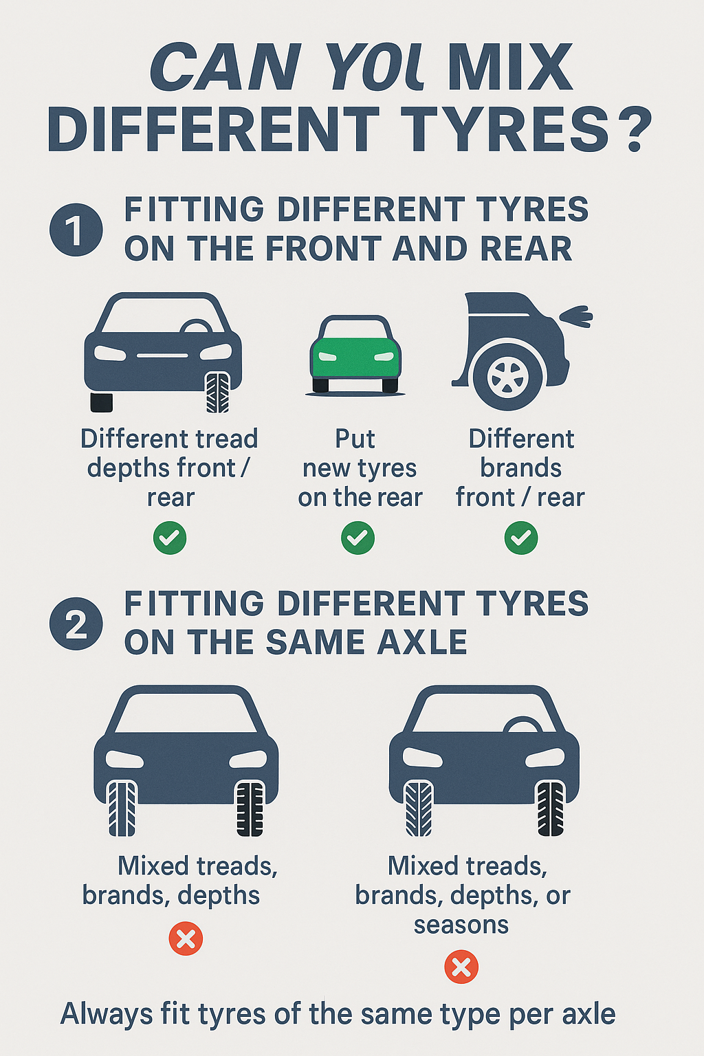 Can You Mix Different Tyres?
