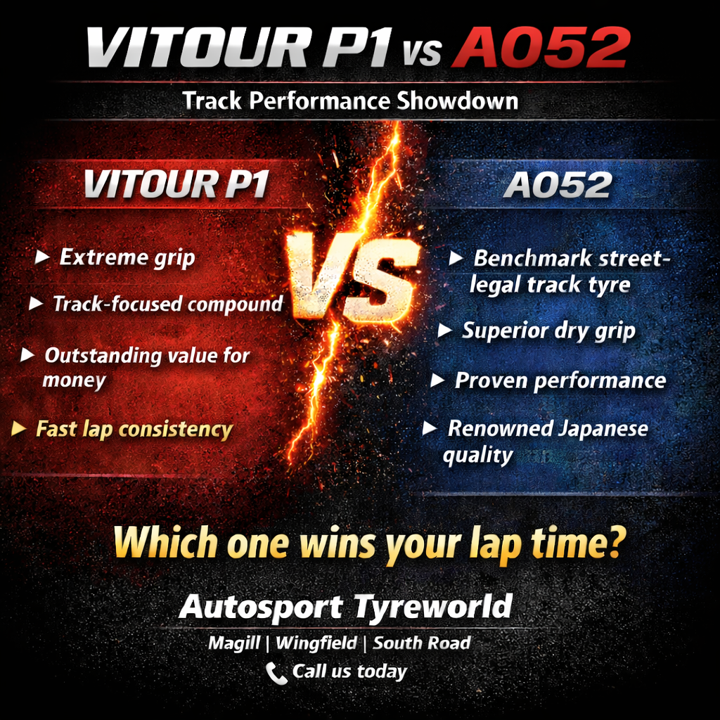 Vitour P1 vs Yokohama A052: Which 200TW Tyre is Better for Track Driving in Adelaide?