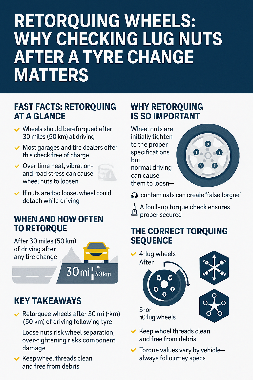 Retorquing Wheels: Why Checking Lug Nuts After a Tyre Change Matters