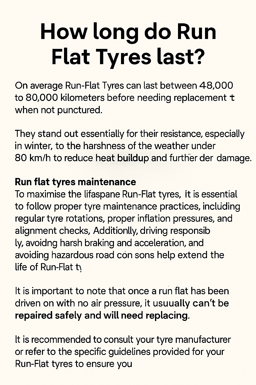 How long do Run Flat Tyres Last?